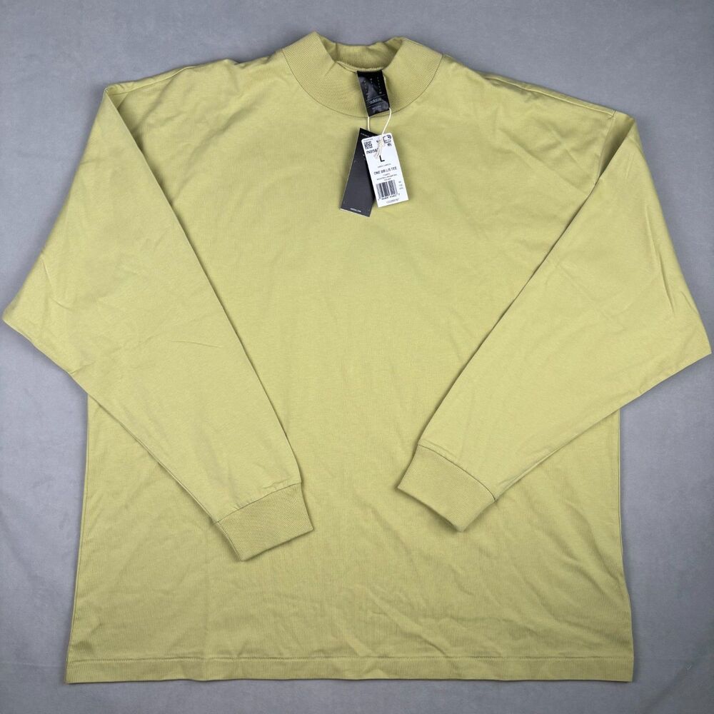 Adidas One Bball L/S Tee Mens L Halo Gold‎ Jersey Heavyweight Cotton IN9562 NWT